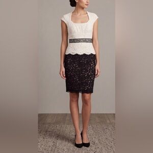 Jax Women’s Dress Ivory and Black Size 8